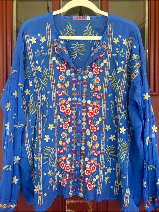 Johnny Was Tops - New Johnny Was Garden Blouse, Womens Size Medium